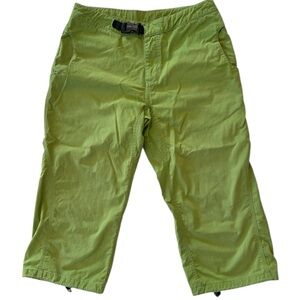Marmot Capri Pants Women's Outdoor Pockets  Buckle Ankle Pull Cord Size 4 Green